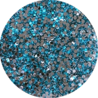 sachet 100 strass cristal bleu turquoise
